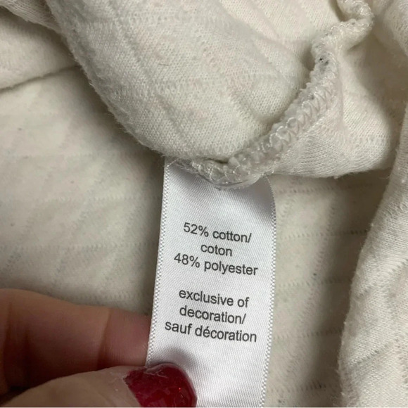 Maurice’s medium quilted pullover jacket rounded hem notched cuffs cream color - Picture 8 of 11